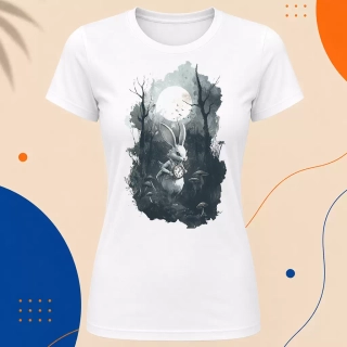 Dámské tričko - Bílý králík – White Rabbit